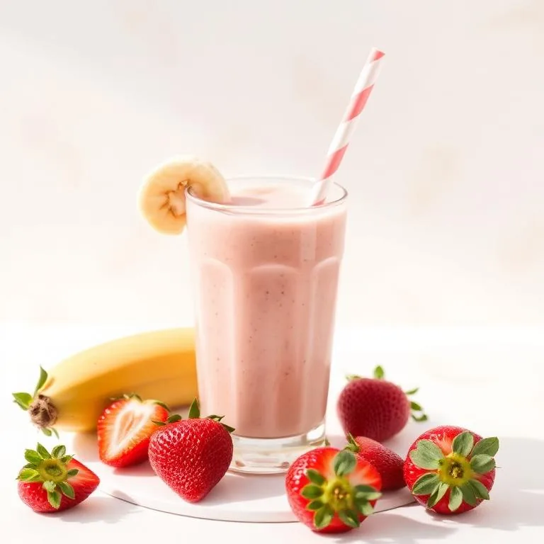 Vitamina de Morango com Banana
